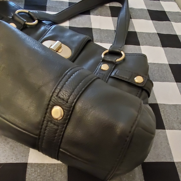 MICHAEL KORS Large Black Leather Purse Bag Tote - Picture 6 of 8